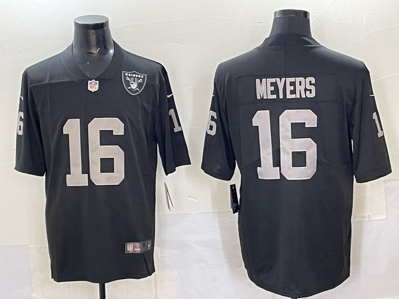 Men Oakland Raiders #16 Meyers Black Nike 2025 Limited NFL Jersey 003->oakland raiders->NFL Jersey